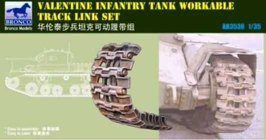 BRONCO (1/35) Valentine Infantry Tank Workable Track Link Set