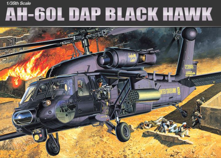 ACADEMY (1/35) AH-60L DAP Black Hawk