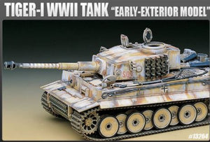ACADEMY (1/35) TIGER-I WWII TANK "EARLY-EXTERIOR MODEL"