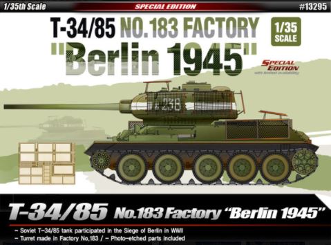 ACADEMY (1/35) T-34/85 No.183 Factory "Berlin 1945"