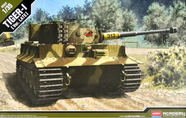 ACADEMY (1/35) TIGER-I WWII TANK "EARLY-EXTERIOR MODEL"