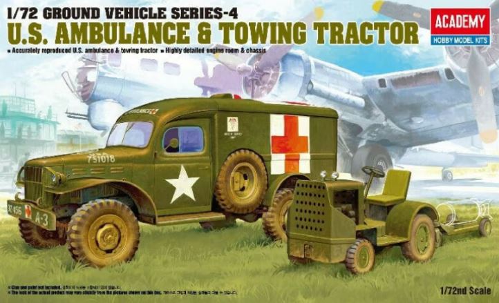 ACADEMY (1/72) U.S. Ambulance & Towing Tractor (Ground Vehicle Series-4)