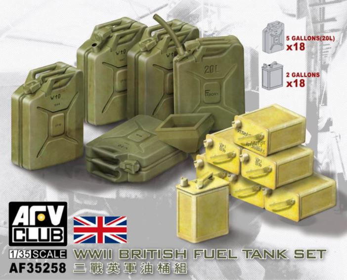 AFV CLUB (1/35) WWII British Fuel Tank Set