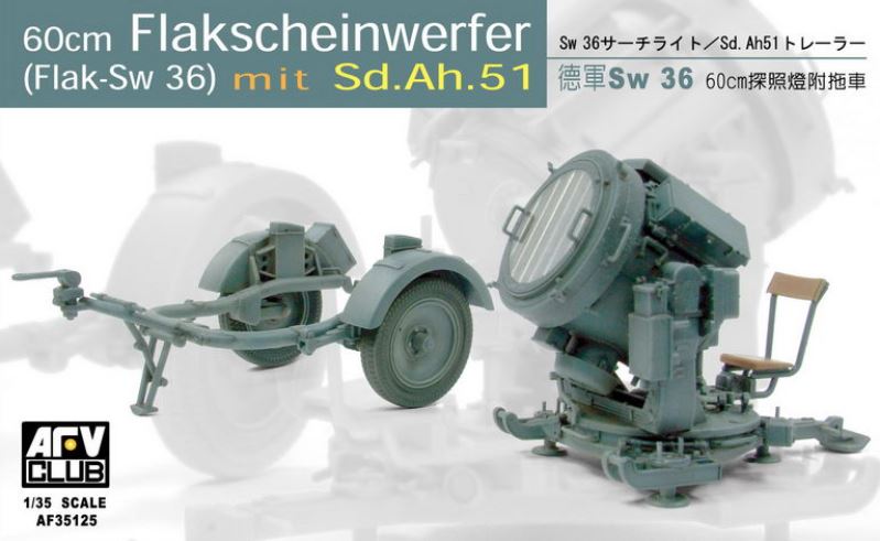 AFV CLUB (1/35) 60cm Flakscheinwerfer (Flak-Sw 36) mit Sd.Ah.51