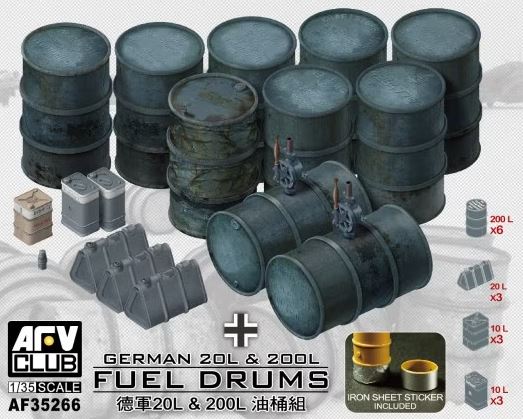 AFV CLUB German 20L and 200L Fuel Drums