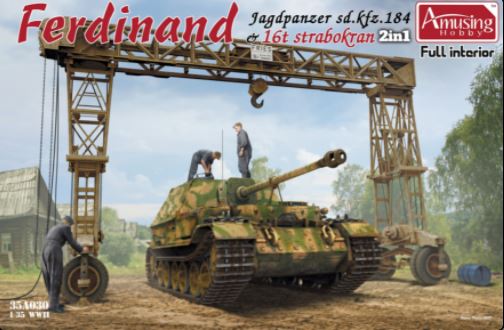 AMUSING HOBBY Sd.Kfz.184 Ferdinand & 16t Strabokran