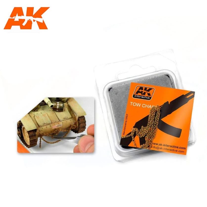 AK INTERACTIVE Rusty Tow Chain Medium 30cm (cadenas oxidadas medianas)