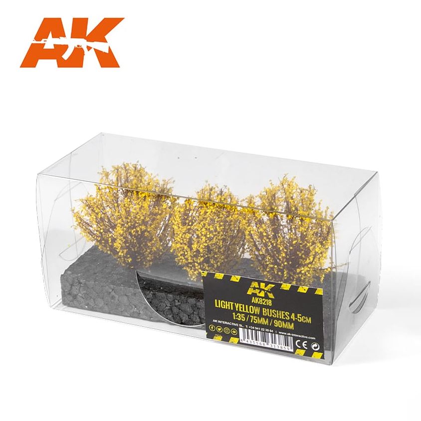 AK INTERACTIVE Light Yellow Bushes 4-5cm (1/35 / 75mm / 90mm)