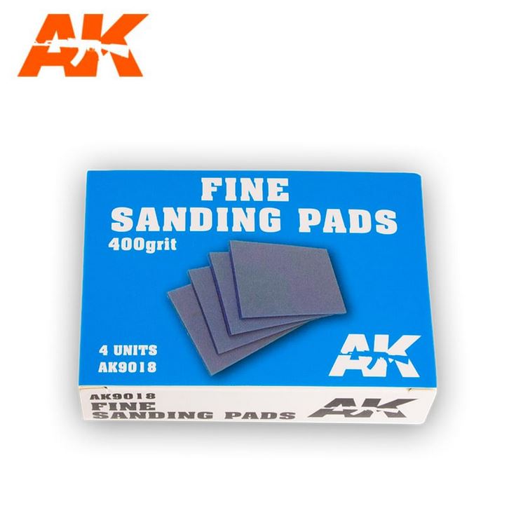 AK INTERACTIVE Fine Sanding Pads 400 grit. 4 units (blue box)