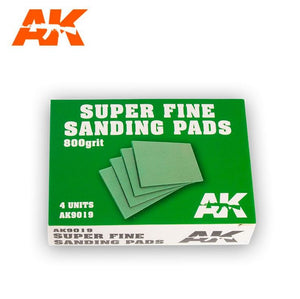 AK INTERACTIVE Super Fine Sanding Pads 800 grit. 4 units (green box)
