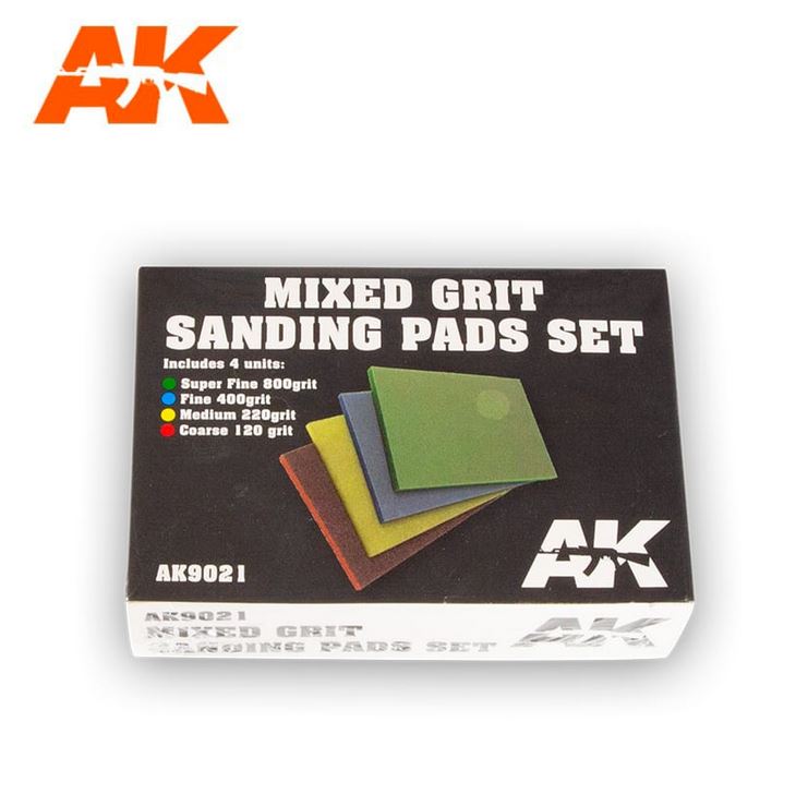 AK INTERACTIVE Mixed Grit Sanding Pads Set 4 units