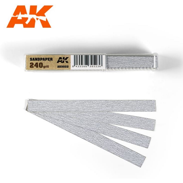 AK INTERACTIVE Dry Sandpaper 240 grit x 50 units
