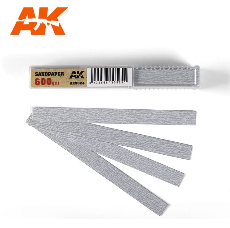AK INTERACTIVE Dry Sandpaper 600 grit x 50 units