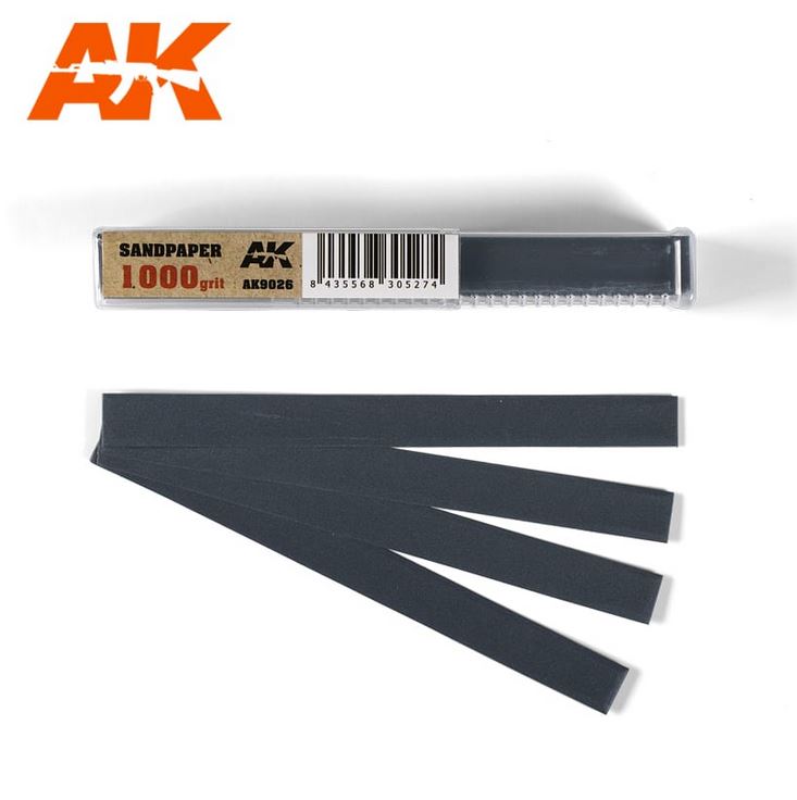 AK INTERACTIVE Wet Sandpaper 1000 grit x 50 units