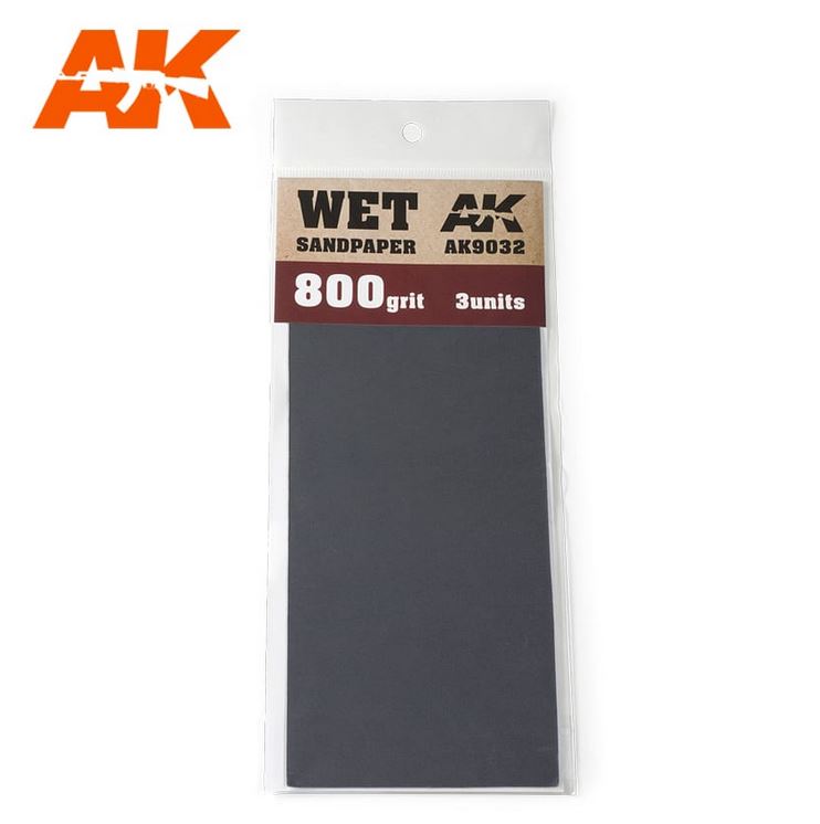 AK INTERACTIVE Wet Sandpaper 800 grit 3 units