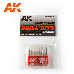 AK INTERACTIVE Juego de Brocas para Taladro de Precisión Manual (0.4-1.3)