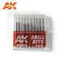 AK INTERACTIVE Juego de Brocas para Taladro de Precisión Manual (0.4-1.3)