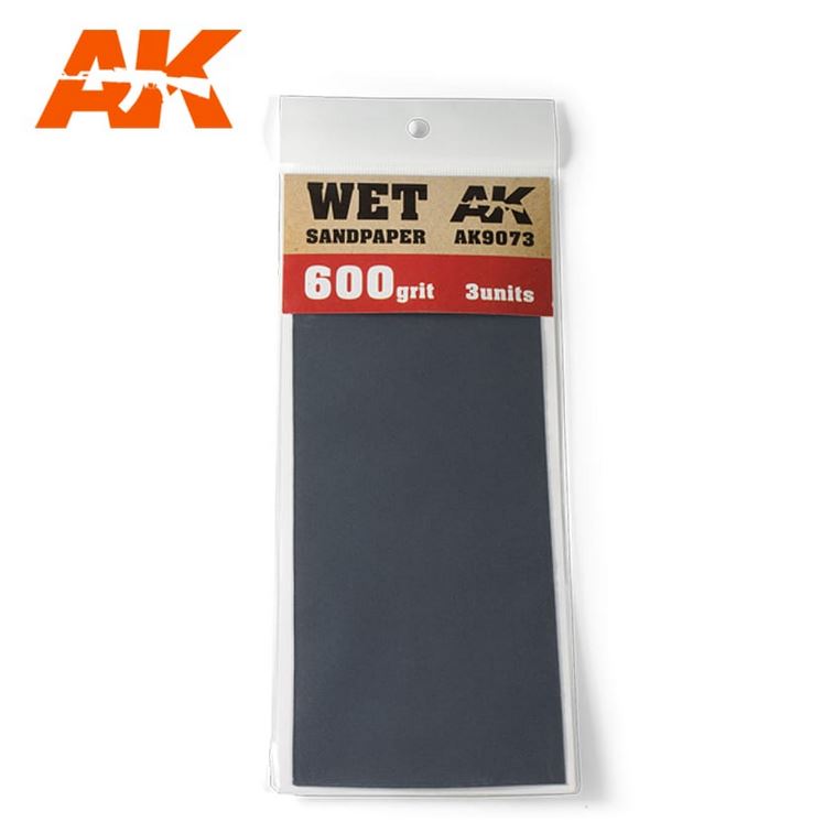 AK INTERACTIVE Wet Sandpaper 600 grit 3 units