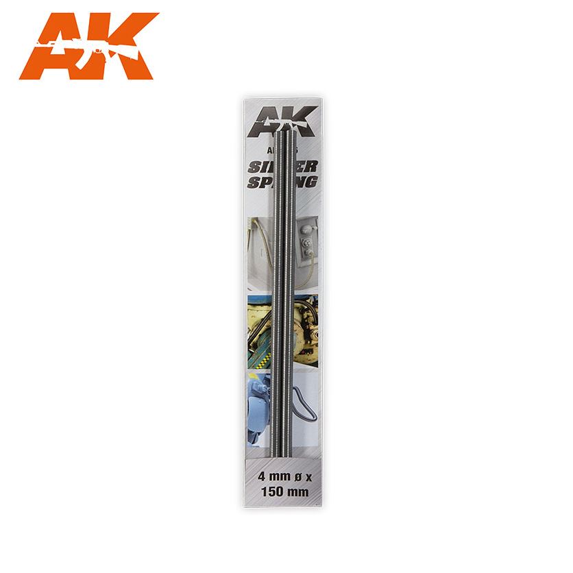AK INTERACTIVE Muelles de Compresión de Acero - Silver Spring 4mm
