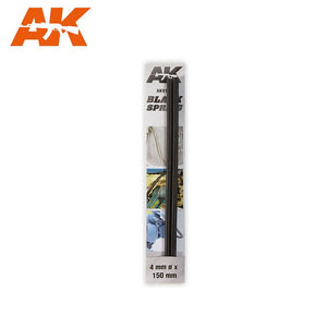 AK INTERACTIVE Muelles de Compresión de Acero - Black Spring 4mm