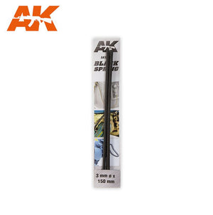 AK INTERACTIVE Muelles de Compresión de Acero - Black Spring 3mm