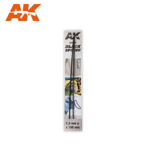 AK INTERACTIVE Muelles de Compresión de Acero - Black Spring 1,5mm