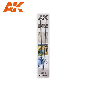AK INTERACTIVE Muelles de Compresión de Acero - Black Spring 1mm