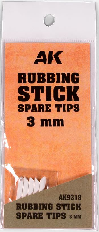 AK INTERACTIVE Rubbing Stick Spare Tips (3mm)