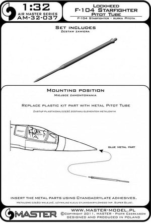 MASTER (1/32) F-104 Starfighter - Pitot Tube