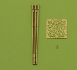 MASTER (1/35) M197 - Three-barrelled rotary 20mm cannon - turned barrels with etched barrel clamps