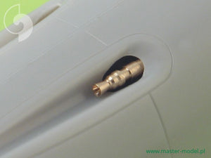 MASTER (1/48) Bf 109 F, ensemble d'armement G1 - G4 (embouts MG 17) &  Tube de Pitot