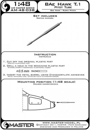 MASTER (1/48) BAe HAWK T.1 - Pitot Tube