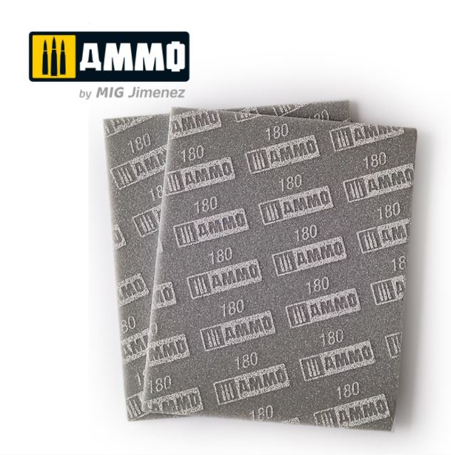 AMMO Sanding Sponge Sheet (180) – 2 pcs.