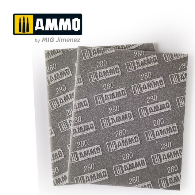 AMMO Sanding Sponge Sheet (280) – 2 pcs.