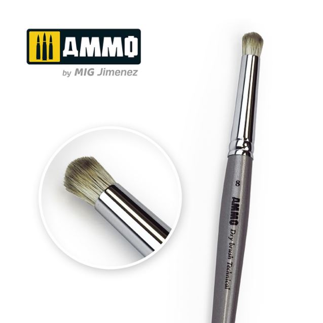 AMMO 8 Drybrush Technical Brush