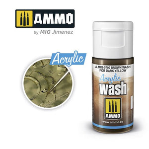 AMMO ACRYLIC WASH Brown Wash for Dark Yellow