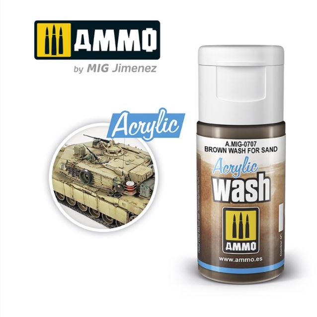 AMMO ACRYLIC WASH Brown Wash for Sand
