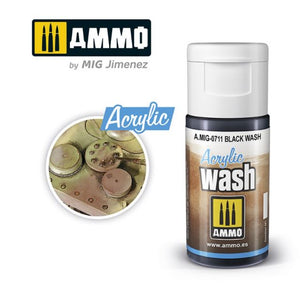 AMMO ACRYLIC WASH Black Wash