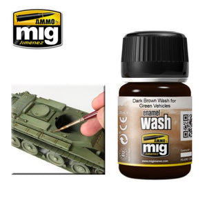 AMMO Dark Brown WASH for Green Vehicles