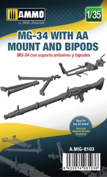 AMMO (1/35) MG-34 with AA Mount and Bipods