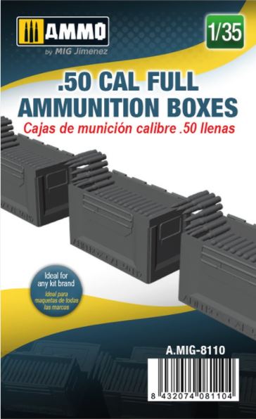 AMMO (1/35) .50 cal Full Ammunition Boxes