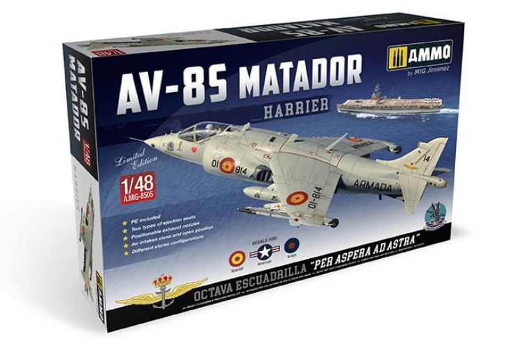AMMO (1/48) Harrier AV-8S MATADOR - Spanish, American, British versions