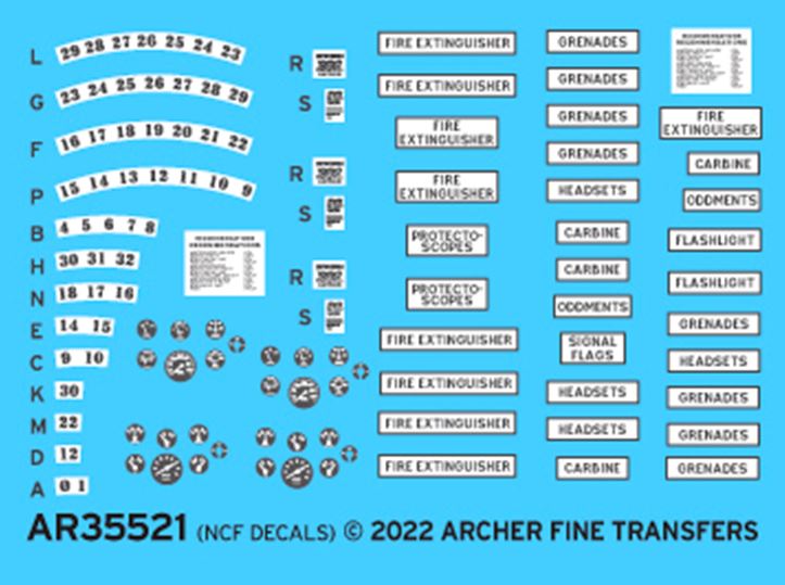 ARCHER (1/35) Calcas para M8 Greyhound de Panel de Instrumentos y Placas