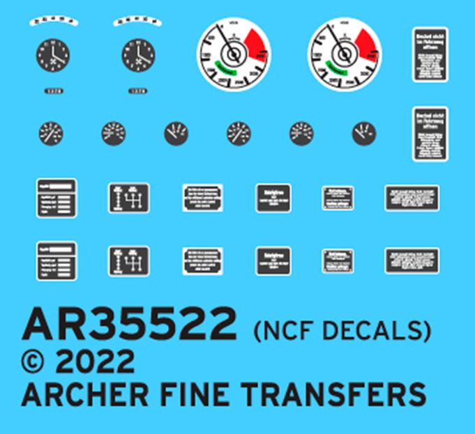 ARCHER (1/35) Calcas para Sd.Kfz.9 FAMO de Panel de Instrumentos y Placas