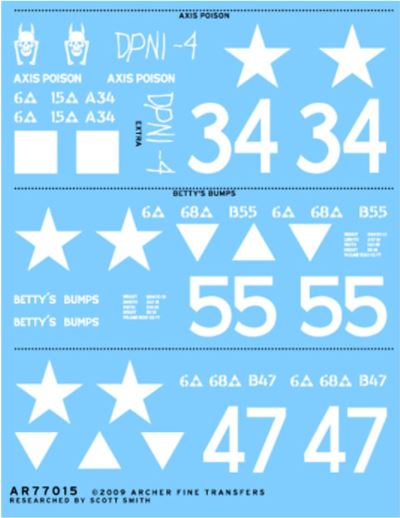 ARCHER (1/35) Decals for M4 Sherman of the 6th Armored Division (Early)
