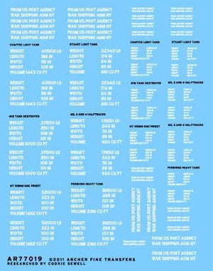 ARCHER (1/35) U.S. D-Day shipping for Halftracks and armor other than Shermans