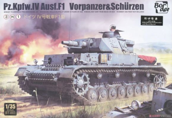 BORDER MODEL Pz.Kpfw. IV Ausf. F1 Vorpanzer & Schürzen