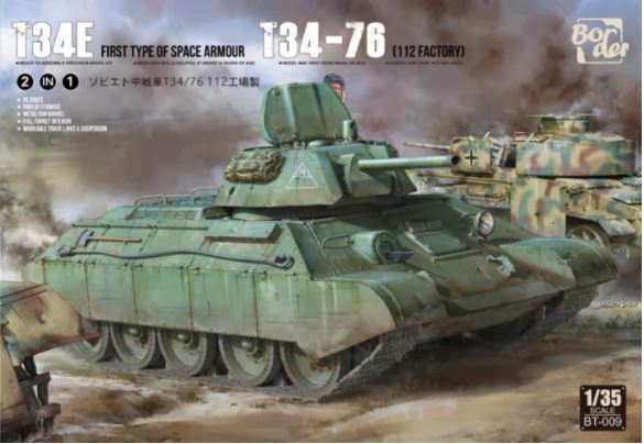 BORDER MODEL (1/35) Limited Edition T-34E & T-34/76 (Factory 112) - 2 in 1 (en caja de madera)