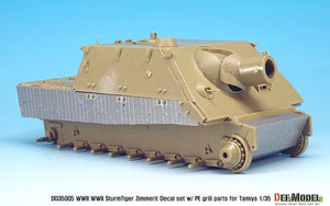 DEF MODEL (1/35) Sturmtiger Zimmerit Coating Decal w/PE Grill Parts Set (Tamiya Kit)