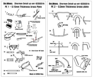DEF MODEL (1/35) M4 Sherman PE Detail Up Set